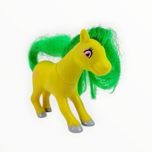 RARE‎ Vintage Pony Yellow Body Green Hair 1990s Horse